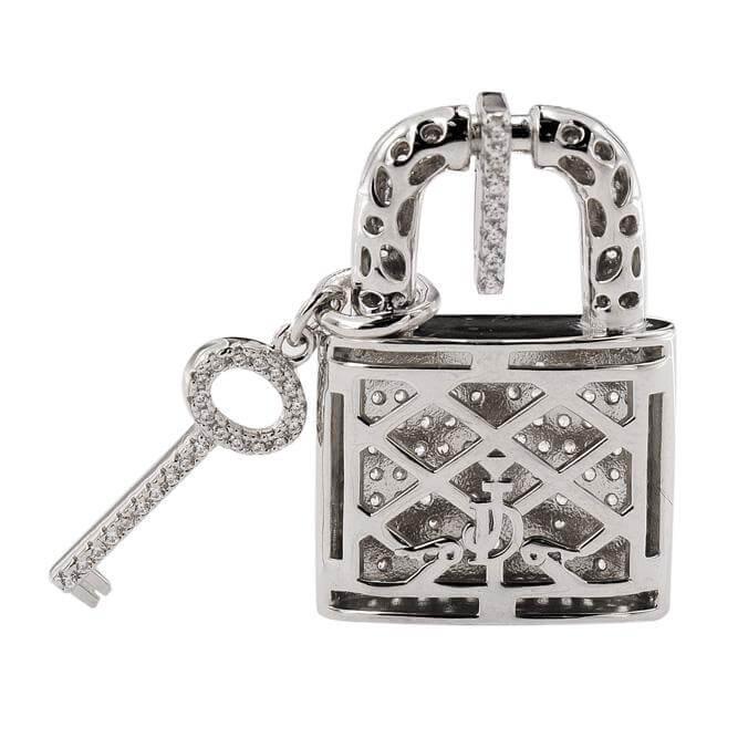 SILVER CZ JOHNNY DANG LOGO PENDANT - Johnny Dang & Co