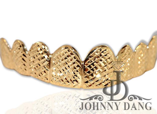 JDTK-TVJ-3034 8 Piece Solid Grill With Diamond Cuts - Johnny Dang & Co