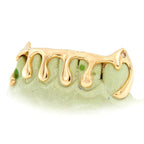 JDWR-53B-6 Piece Diamond Dripping Gold Grill