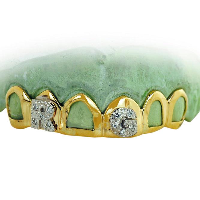 6 Piece Open Face Frames with Two Letters - JDG56-RG - Johnny Dang & Co