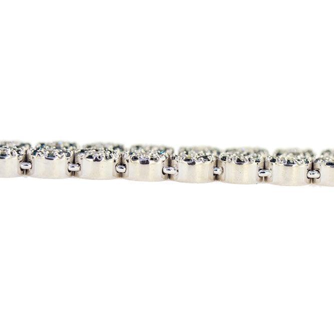 JDN102.4 - BLUE DIAMOND FLOWER CHAIN - Johnny Dang & Co