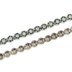 JDN102.4 - BLUE DIAMOND FLOWER CHAIN - Johnny Dang & Co