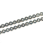 JDN102.4 - BLUE DIAMOND FLOWER CHAIN - Johnny Dang & Co