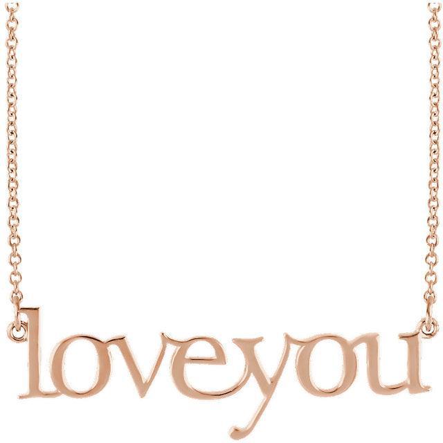 JDSP-85822 "Love You" Pendant with Necklace - Johnny Dang & Co