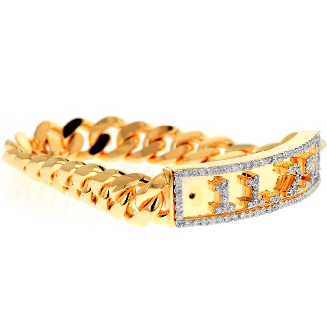 JDTK-B152608- CUBAN LINK DIAMOND NAME PLATE BRACELET - Johnny Dang & Co