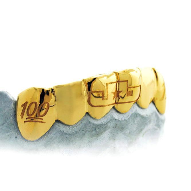 JDTK-ENG0013-6 solid 4 Engraved Teeth - Johnny Dang & Co