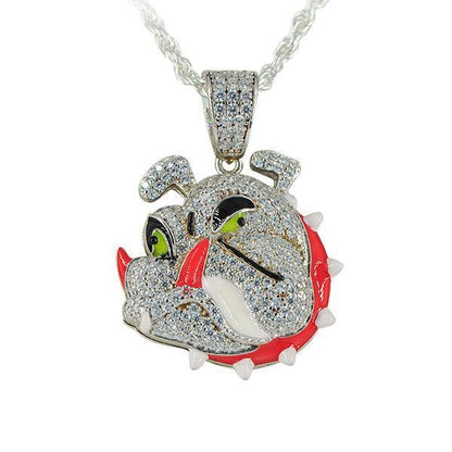 TVJP4133 - Silver Bulldog Pendant - Johnny Dang & Co