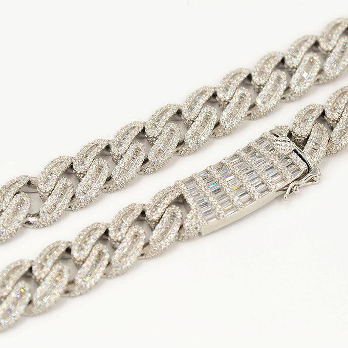 JDB1007 - 12MM CZ Silver Chain - Johnny Dang & Co
