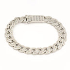 JDB1012 - Silver Baguette Cuban Bracelet - Johnny Dang & Co