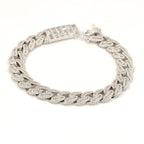 JDB1012 - Silver Baguette Cuban Bracelet - Johnny Dang & Co