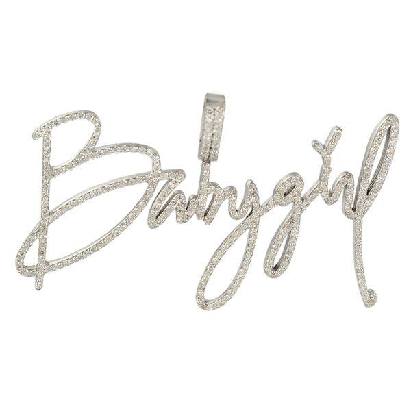 CJ32172 - Custom Diamond BabyGirl Pendant - Johnny Dang & Co