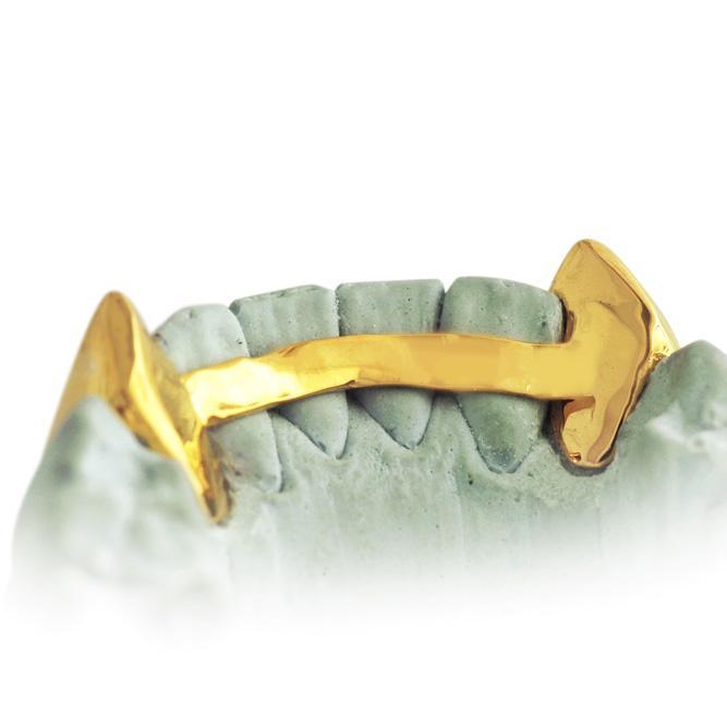 JDTK-G55-Bottom Vamp 2 teeth Gold Fangs - - Johnny Dang & Co
