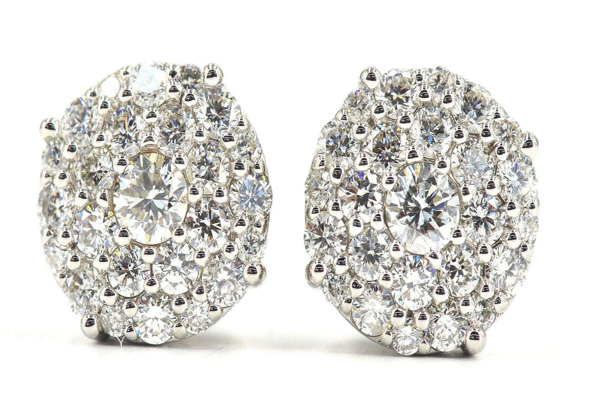 JDTKCL1006Y- 14KY 1.60 CTTW DIAMOND CLUSTER EARRINGS - Johnny Dang & Co