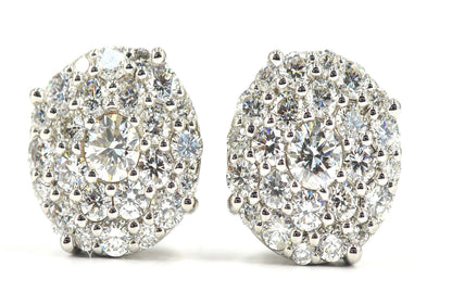 JDTKCL1006Y- 14KY 1.60 CTTW DIAMOND CLUSTER EARRINGS - Johnny Dang & Co