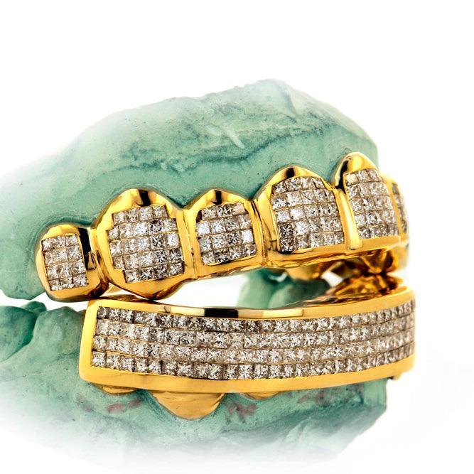 JDTK-G79 TRAVIS SCOTT CUSTOM HANDSET PRINCESS CUT INVISIBLE SET GRILLZ - Johnny Dang & Co