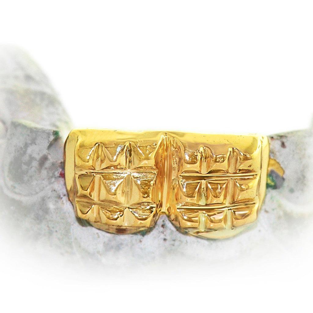 JDG3-WAFFLE HOUSE 2 Gold Teeth with Waffle Cuts - Johnny Dang & Co