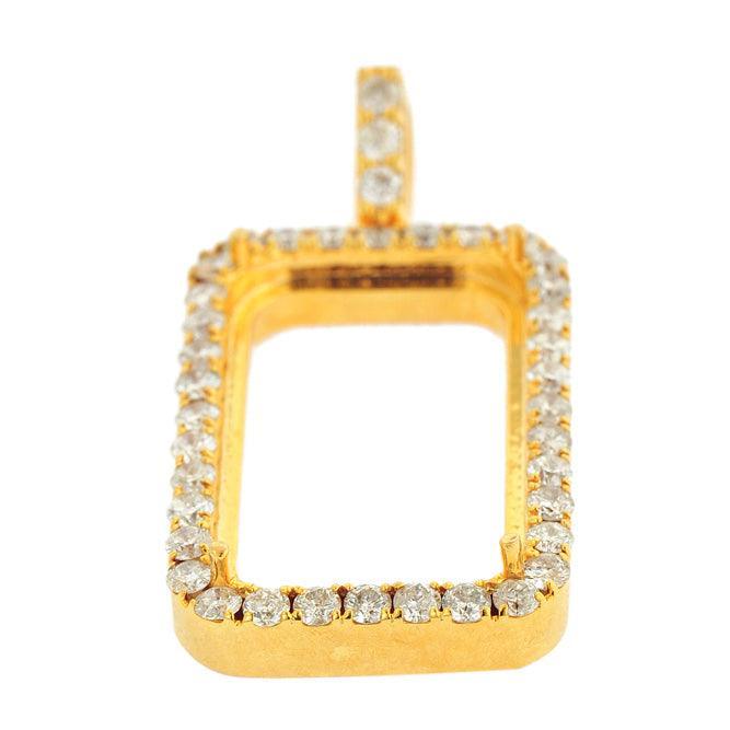 JDTK-1P190301- Custom Diamond Memory / Pamp Suisse Gold Bar Frame Pendant - Johnny Dang & Co