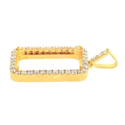 JDTK-1P190301- Custom Diamond Memory / Pamp Suisse Gold Bar Frame Pendant - Johnny Dang & Co