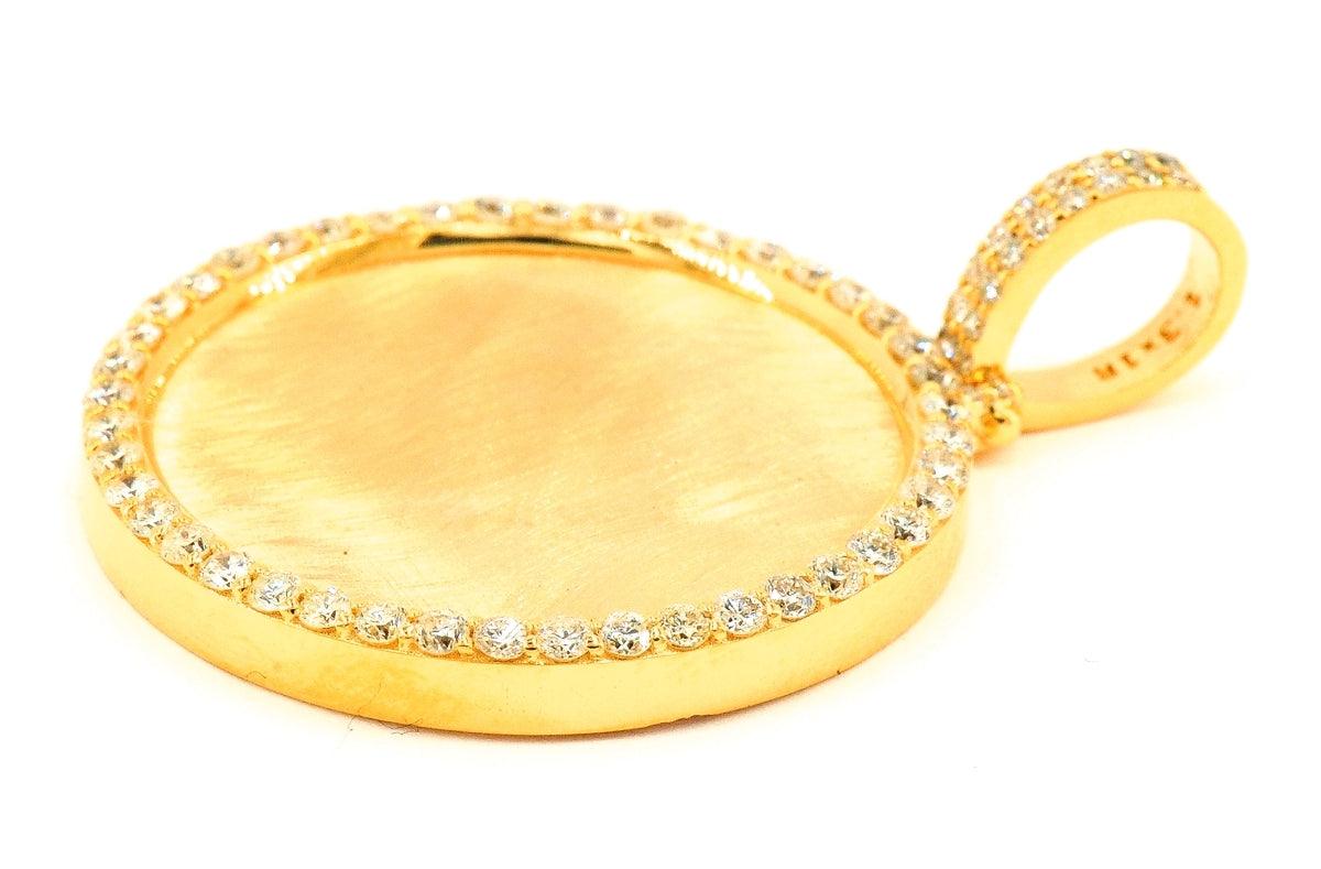 1.4 CTTW DIAMOND MEMORY PENDANT - SINGLE ROW SOLID BACK - Johnny Dang & Co