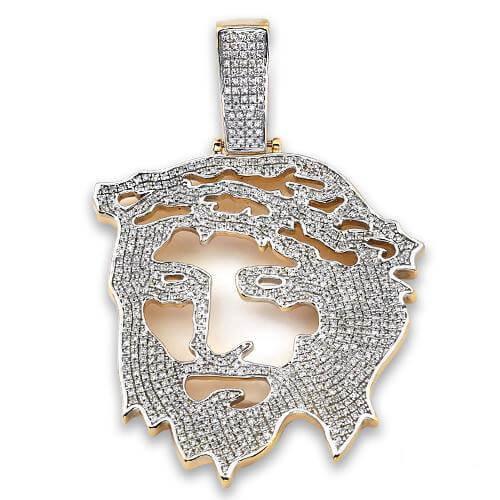 10KY 1.50CTW DIAMOND OPEN JESUS PENDANT - Johnny Dang & Co