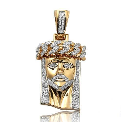 14KY 0.65CTW DIAMOND MIAMI CUBAN JESUS - Johnny Dang & Co