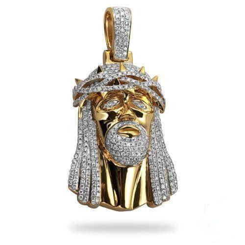 14KY 5.65CW DIAMOND JESUS PENDANT - - Johnny Dang & Co