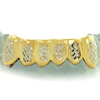 6 Teeth Two Tone Grill With Diamond Cuts - JDG41-INDACU - Johnny Dang & Co