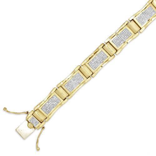 10KY 1.80CTW DIAMOND MENS BRACELET - 8.5" - Johnny Dang & Co