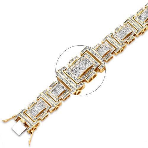 10KY 4.50CTW DIAMOND MENS MICRO PAVE BRACELET - Johnny Dang & Co