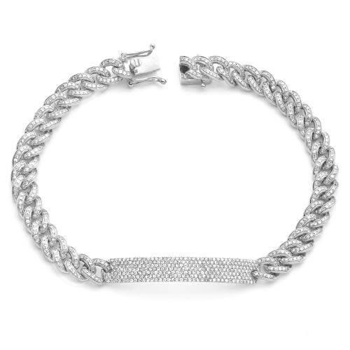 14KW 2.05CTW DIAMOND MIAMI CUBAN BRACELET WITH DIA - Johnny Dang & Co