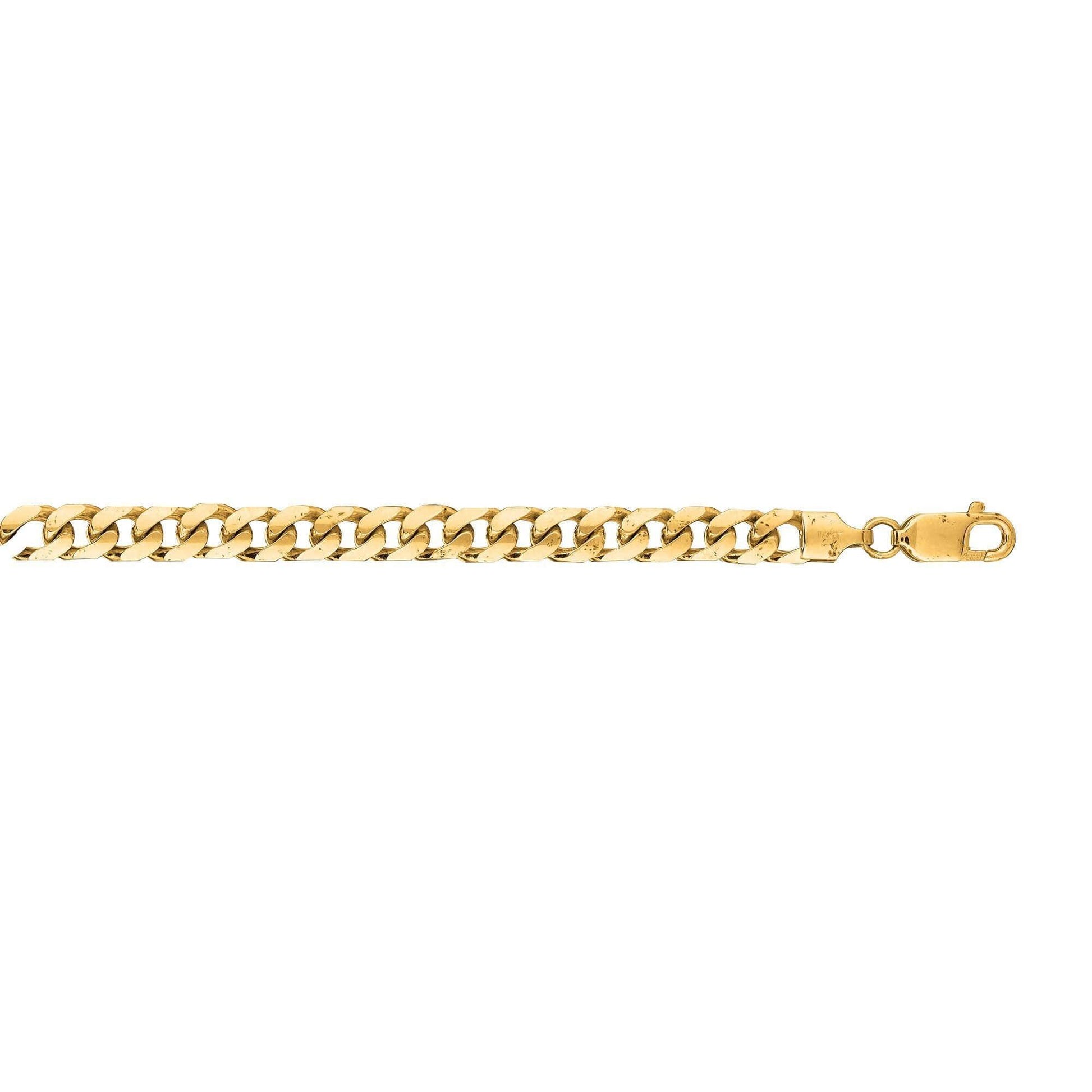 14kt 8.50 inches Yellow Gold 5.8mm Diamond Cut Miami Cuban Link Chain with Lobster Cla sp - Johnny Dang & Co