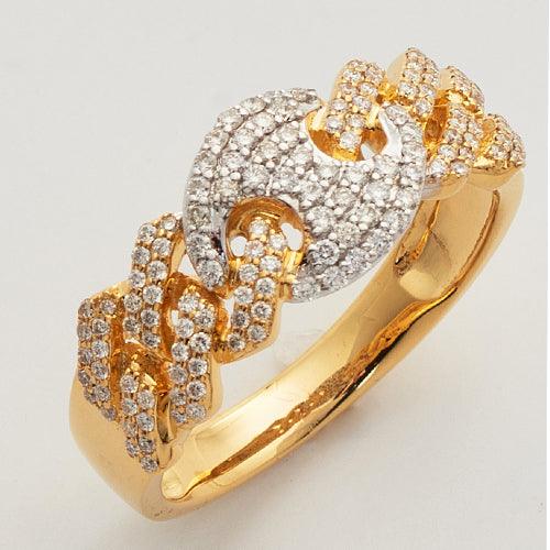 10KY+W 0.60CTW DIAMOND SQUARE LINK MIAMI CUBAN - Johnny Dang & Co