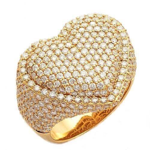5.50 CTTW DIAMOND CHUNKY BUBBLE HEART RING - Johnny Dang & Co