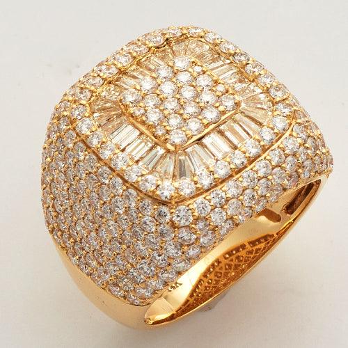 14KY 6.00CTW BAGUETTE DIAMOND MENS RING - Johnny Dang & Co