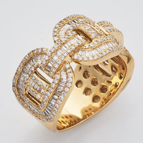 14KY 2.00CTW DIAMOND GUCCI BAGUETTE RING - Johnny Dang & Co