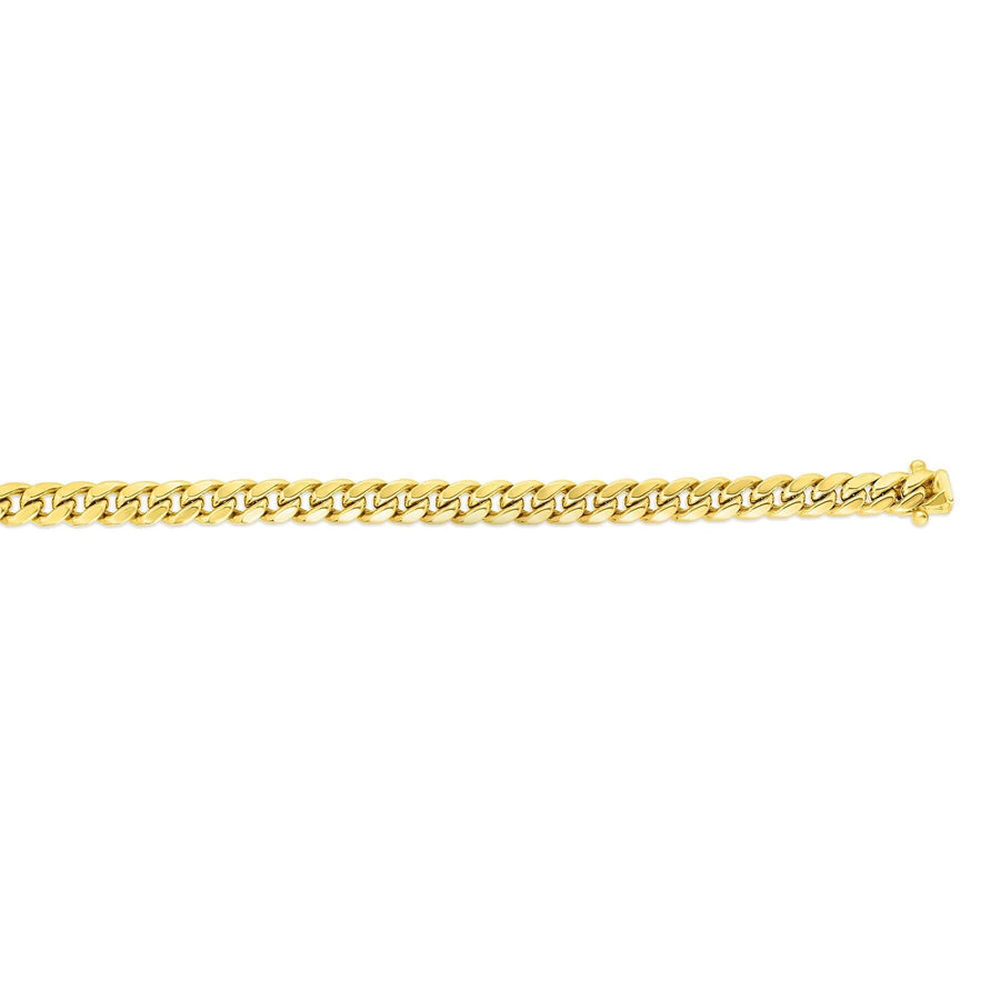 14kt Gold 9 inches Yellow Finish 10.7mm New Hollow Miami Cuban Bracelet with Box Clasp