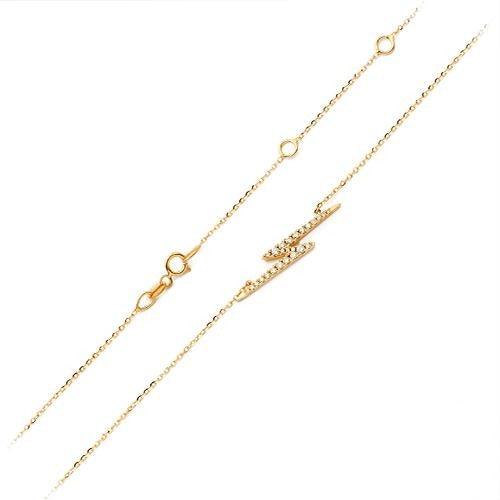 14KY 0.20CTW DIAMOND NECKLACE - FLAT HORIZONAL LIG - Johnny Dang & Co