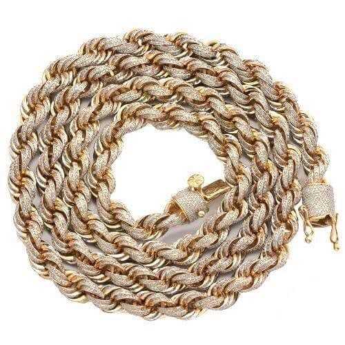 10KY 10.00CTW DIAMOND ROPE CHAIN 24” - Johnny Dang & Co