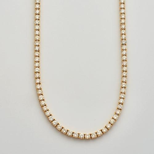 14KY 20.40CTW DIAMOND TENNIS NECKLACE