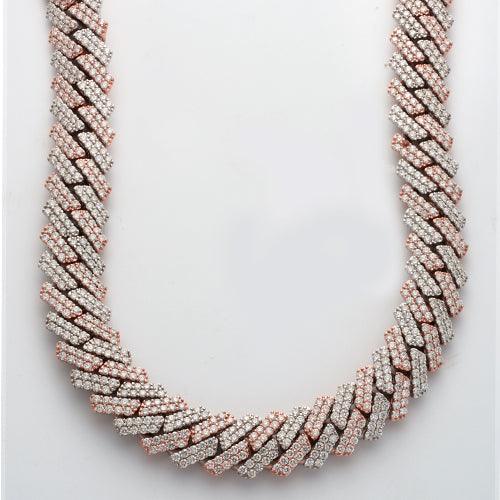 10KW+R 52.00CTW DIAMOND SQUARE CUBAN NECKLACE - Johnny Dang & Co
