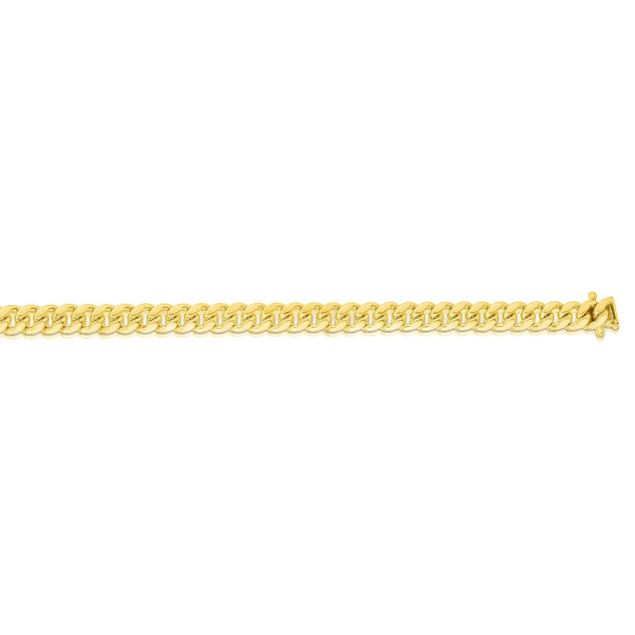 14kt Gold 8.5 inches Yellow Finish 6.1mm New Miami Cuban Bracelet with Box Clasp