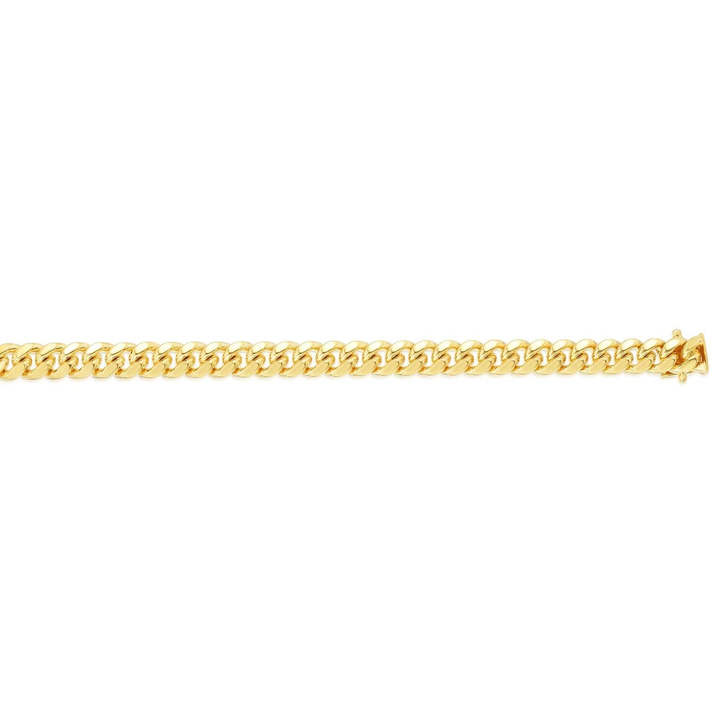 14kt Gold 9 inches Yellow Finish 7mm New Miami Cuban Bracelet with Box Clasp - Johnny Dang & Co