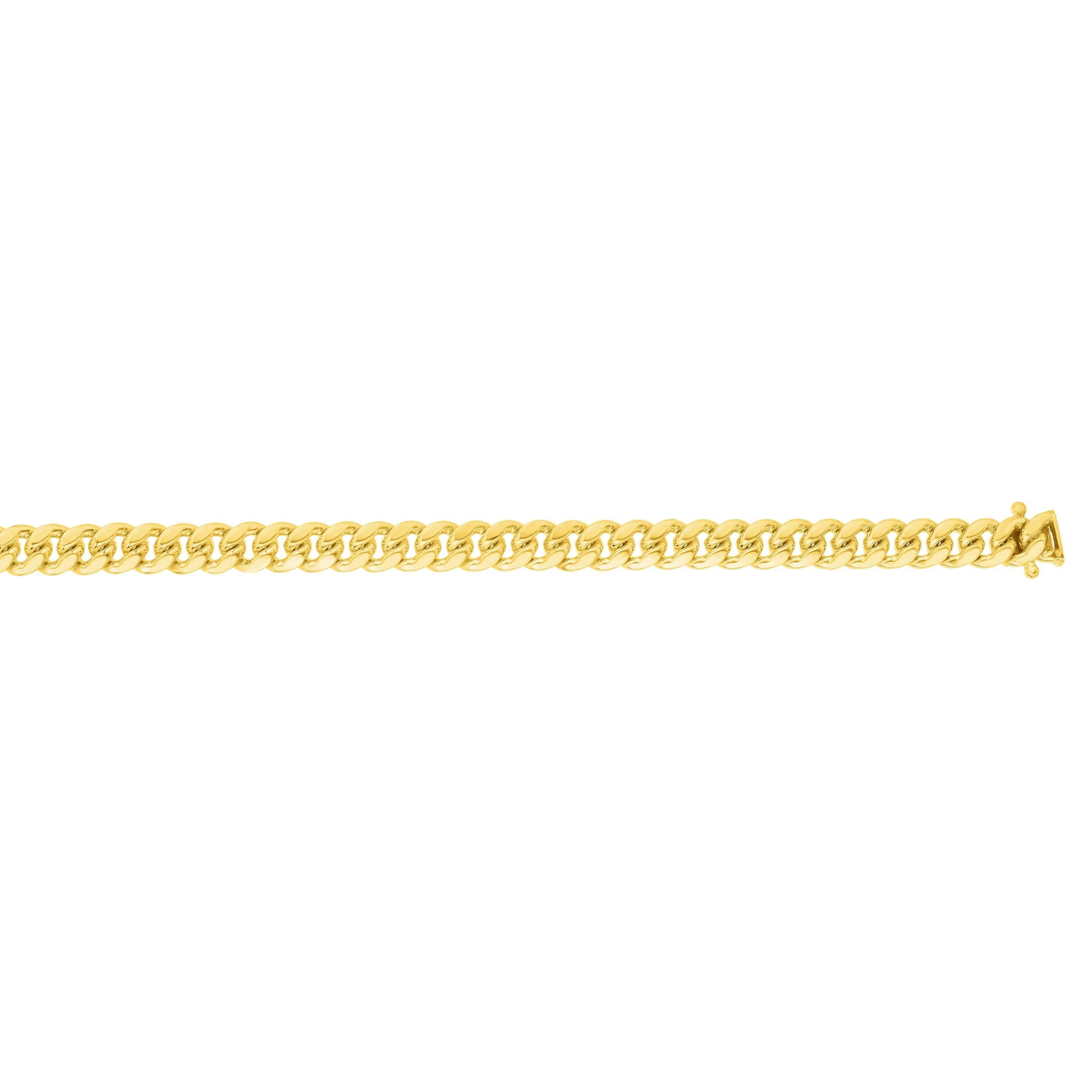 14kt Gold 26 inches Yellow Finish 10.09mm Polished New Miami Cuban Chain with Box Clasp - Johnny Dang & Co