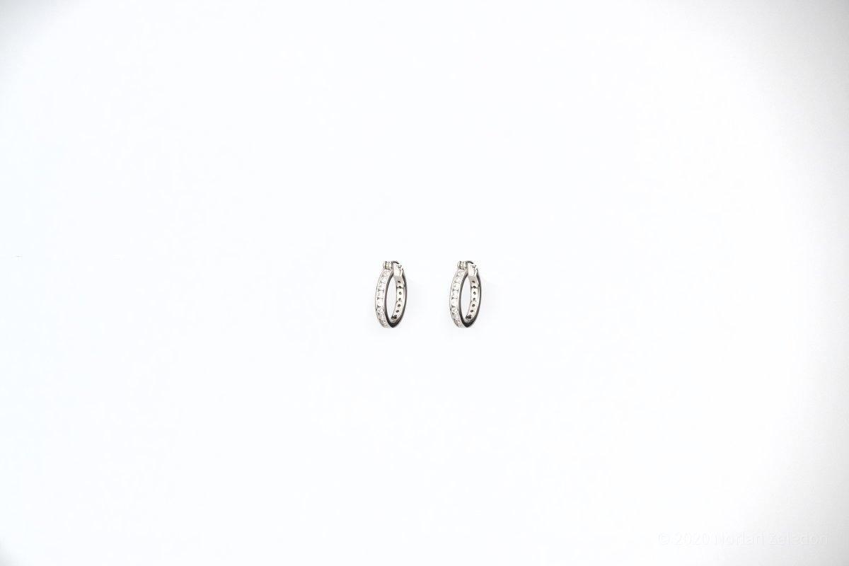 0.55CT Diamond Hoop Earrings - Johnny Dang & Co