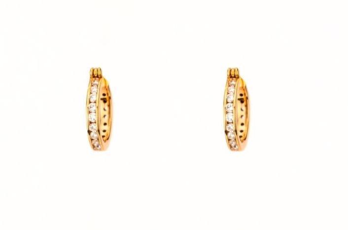 0.55CT Diamond Hoop Earrings - Johnny Dang & Co