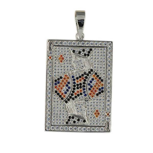 SILVER KING CARD PENDANT - Johnny Dang & Co