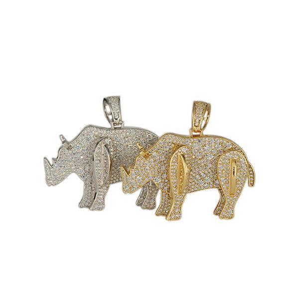 SILVER RHINO PENDANT - Johnny Dang & Co