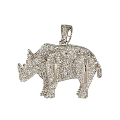 SILVER RHINO PENDANT - Johnny Dang & Co