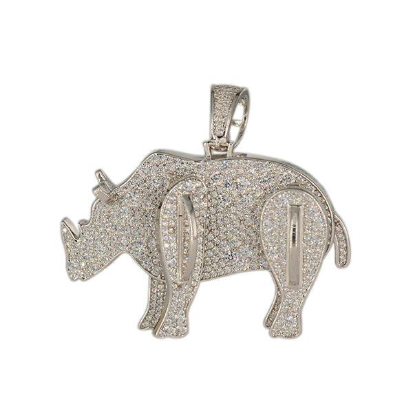 SILVER RHINO PENDANT - Johnny Dang & Co