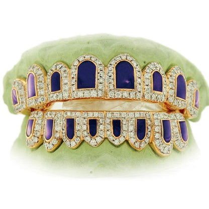 PWG2017 - CANDY PAINT PAUL WALL CUSTOM DIAMOND PURPLE ENAMEL GRILL - Johnny Dang & Co